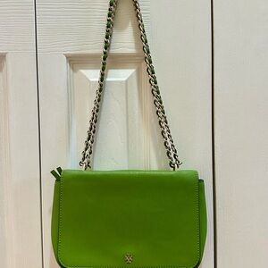 Tory Burch Vibrant Green Shoulder Bag